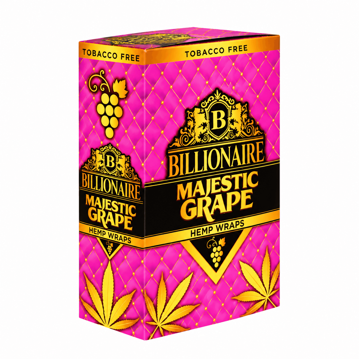 Billionaire Hemp Wraps - Majestic Grape - 25 Packs of 2 (Total 50)