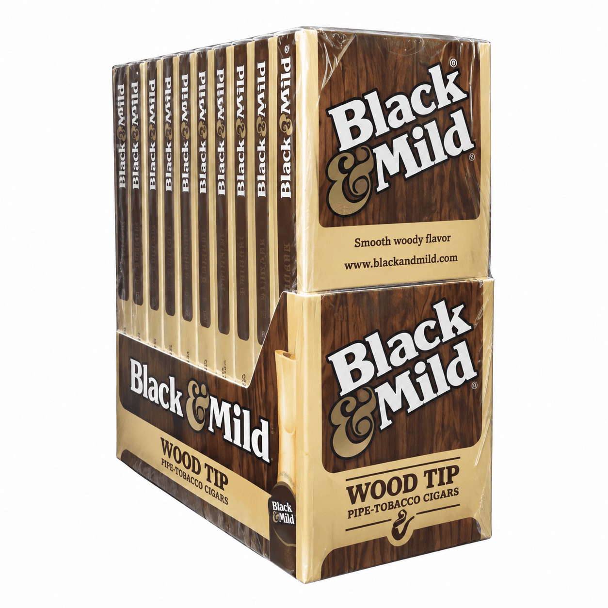 Black & Mild Regular Wood Tip Cigars (10 Packs of 5)