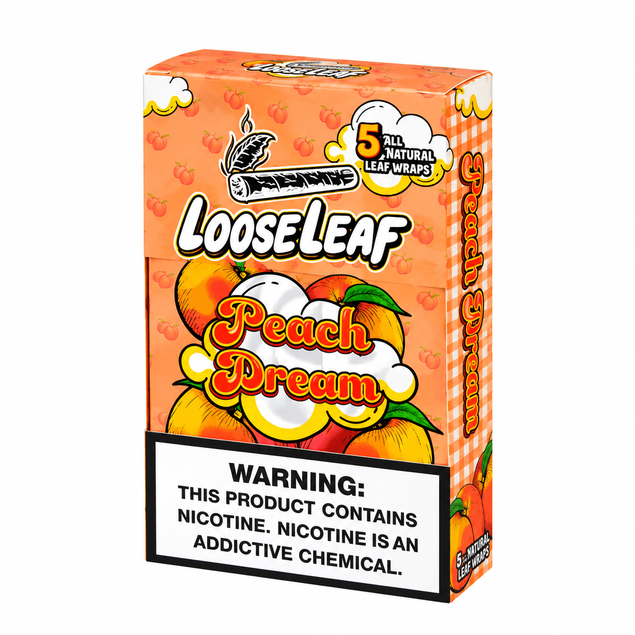 Loose Leaf Peach Dream wraps, 8 packs of 5