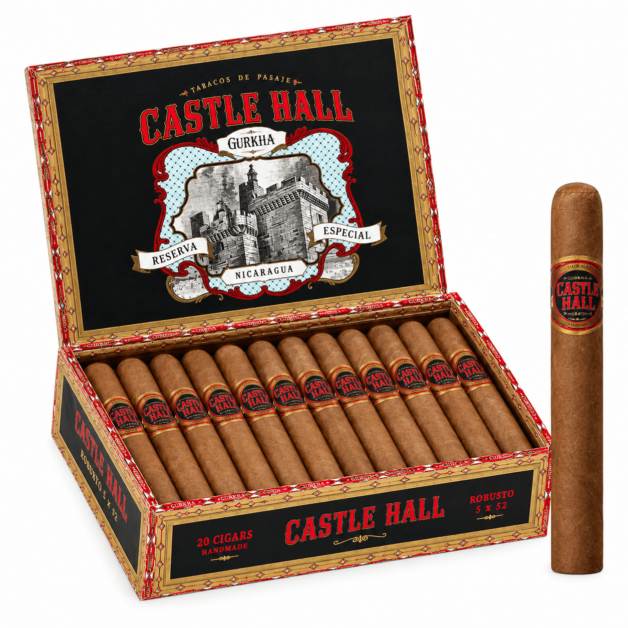 Castle Hall Nicaragua by Gurkha Robusto - Box of 20