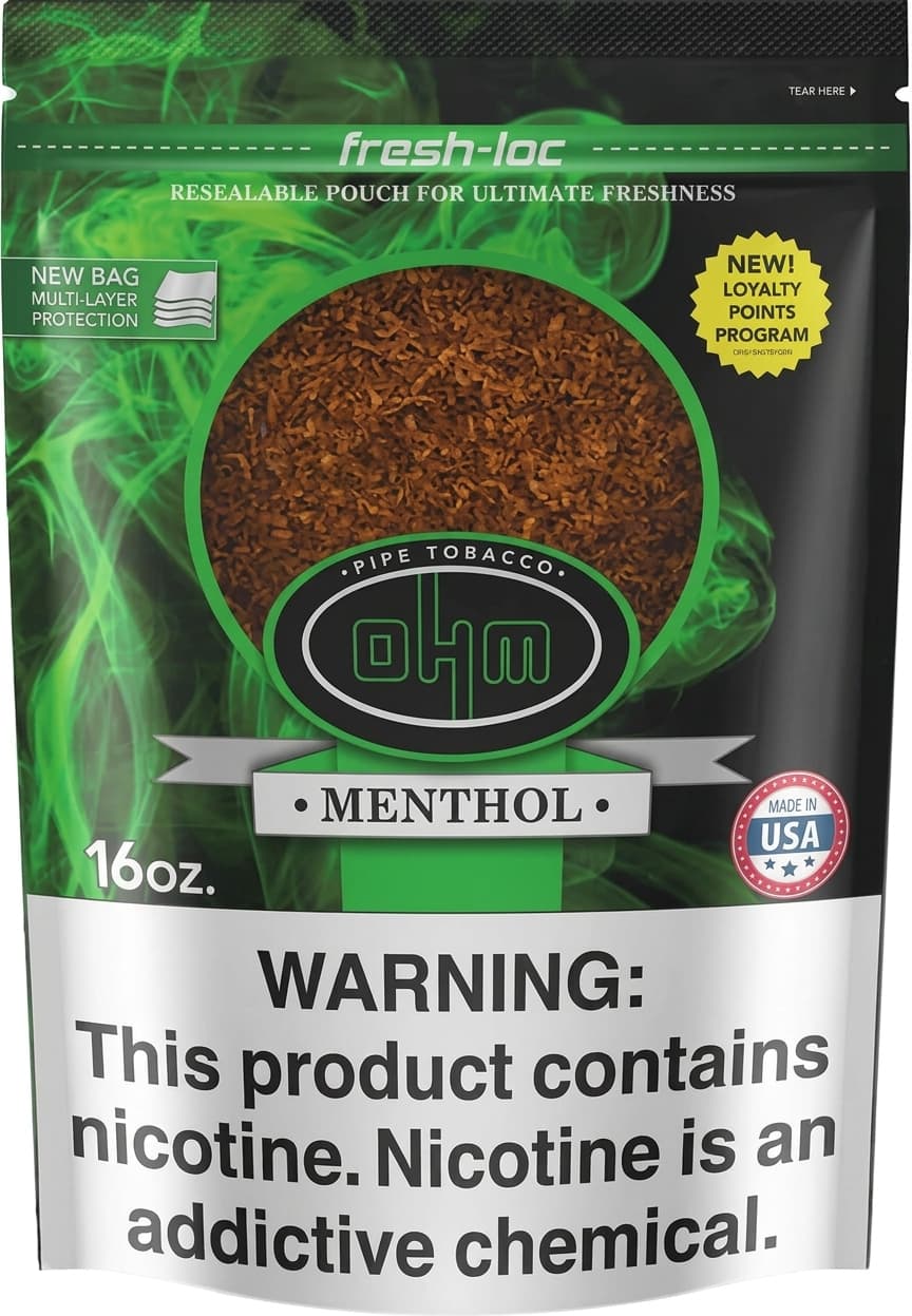 OHM Menthol Pipe Tobacco 16 oz. Bag