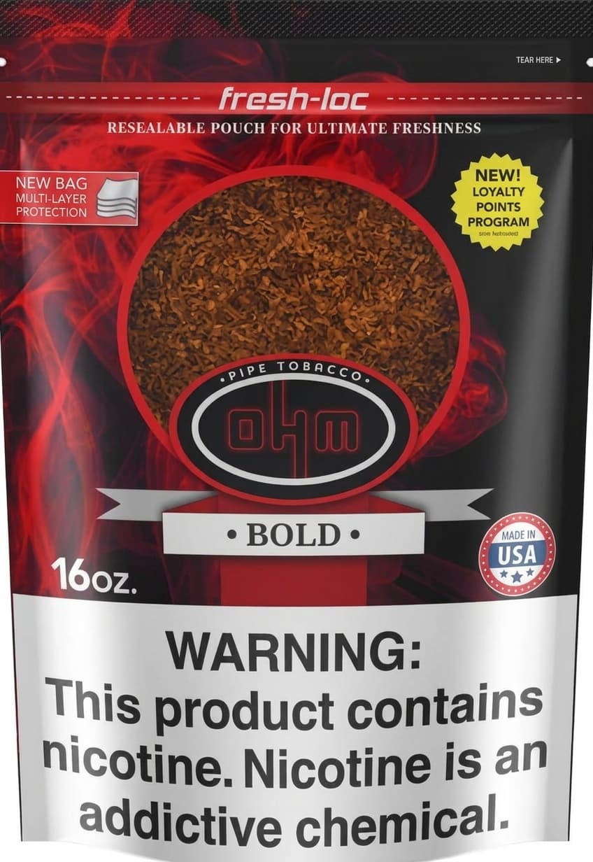 OHM Bold Pipe Tobacco 16 oz. Bag